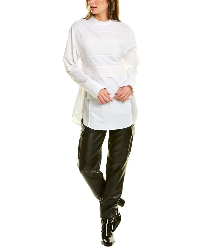 3.1 phillip lim Poplin Patchwork Shirt White
