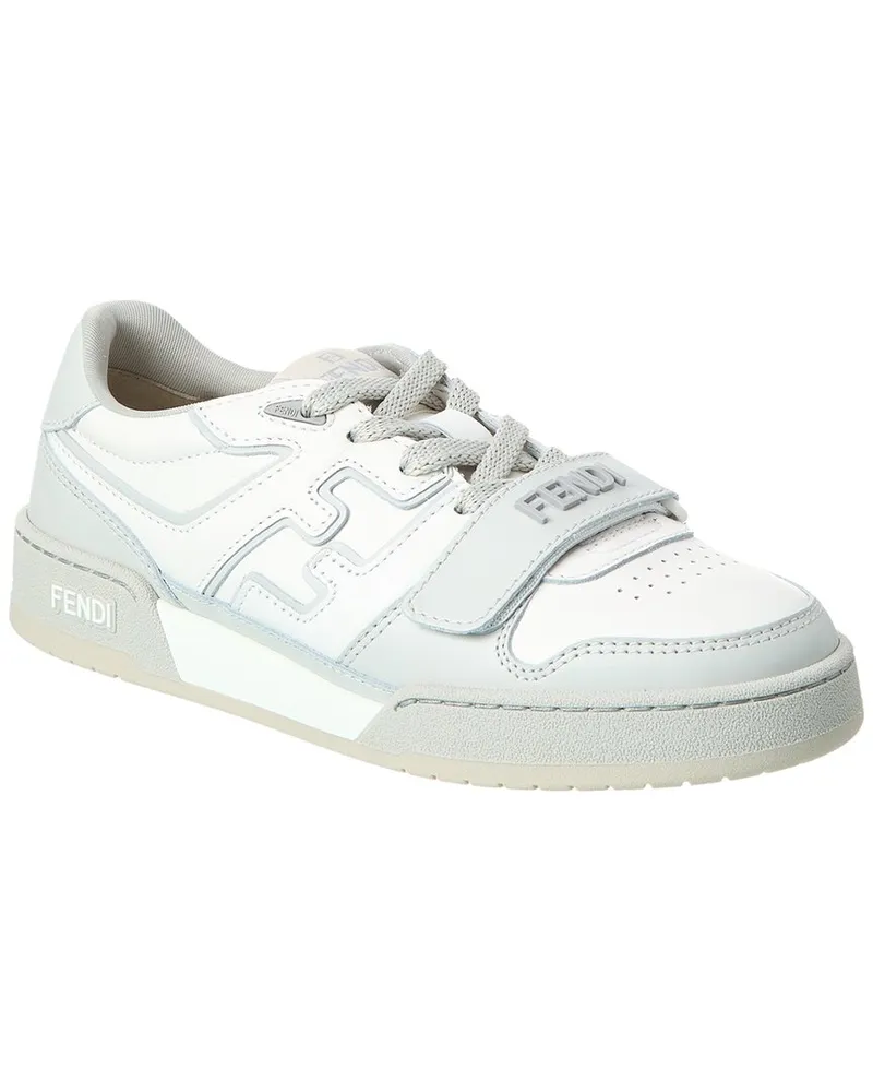 Fendi Match Leather Sneaker White