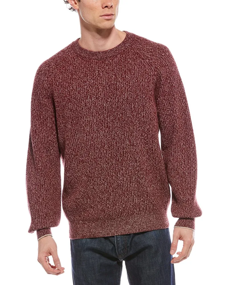 Brunello Cucinelli Wool, Cashmere, & Silk-Blend Crewneck Sweater Nocolor