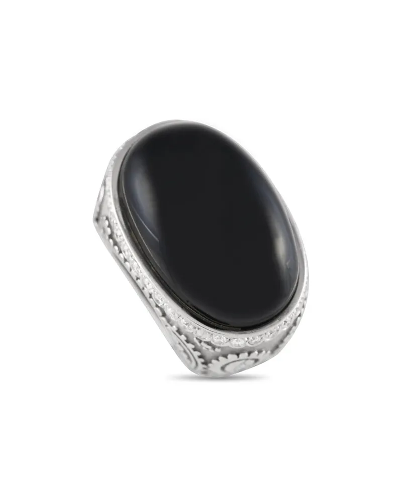 Carrera Y Carrera 18K 0.35 ct. tw. Diamond & Onyx Ring (Authentic Pre-Loved Nocolor