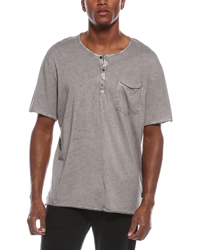 John Varvatos Rex Henley Shirt Gray