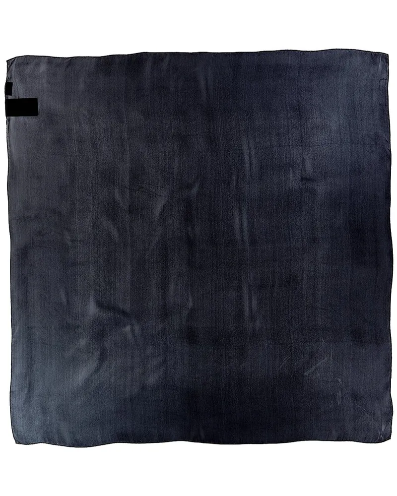 Saint Laurent Cassandre Square Silk Scarf Black