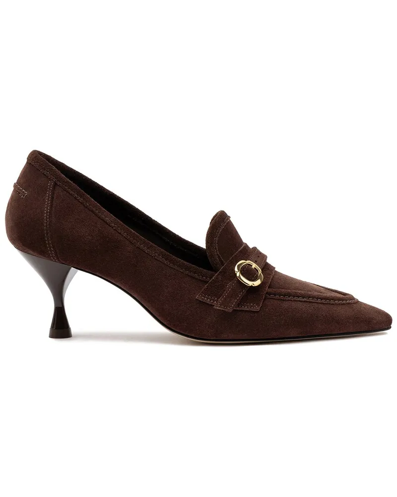 Larroude Larroudé Susan Suede Pump Brown