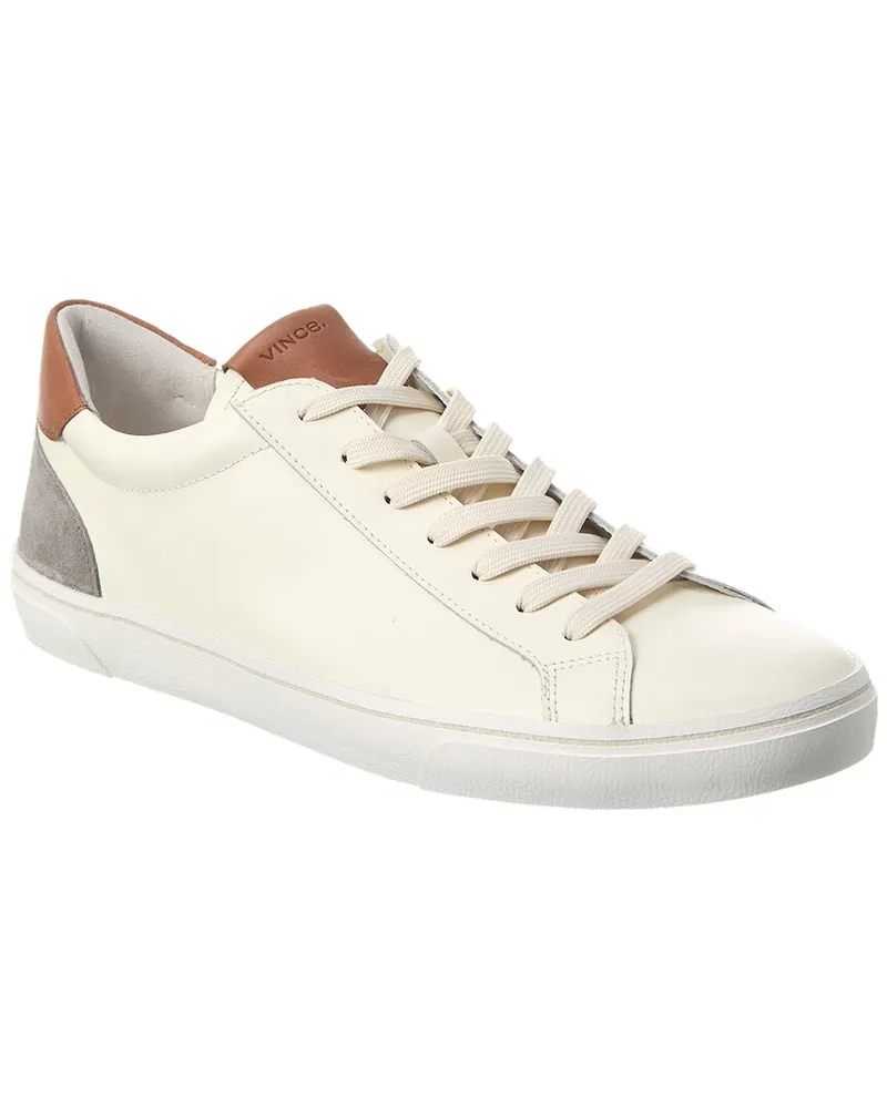 Vince Parker Leather & Suede Sneaker White