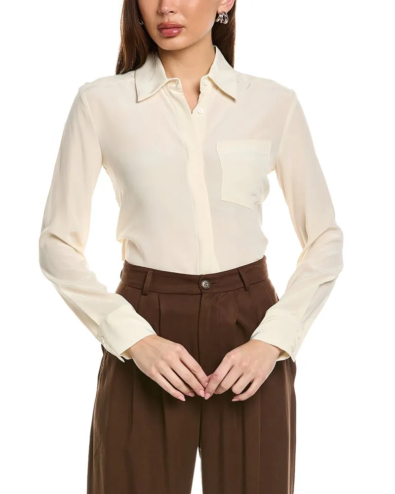 Piazza Sempione Silk Shirt White