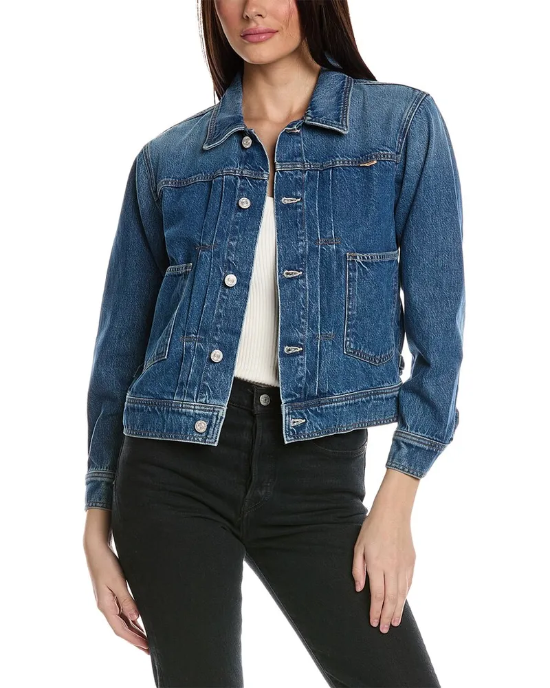 Mother Denim Shrunken Daybreak Drifter Jacket Blue