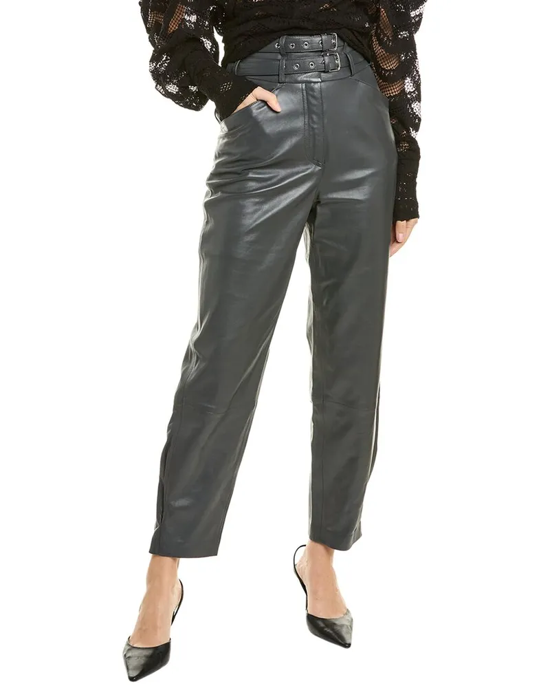 IRO Bratis Leather Pant Grey