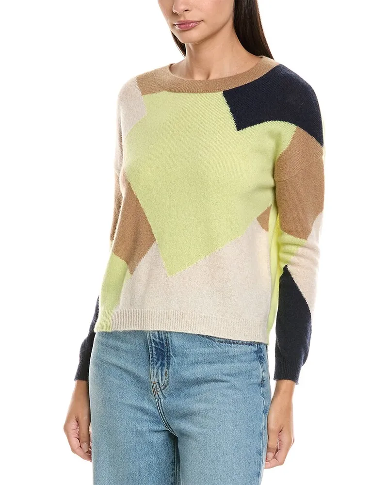philosophy Colorblocked Cashmere Sweater Brown