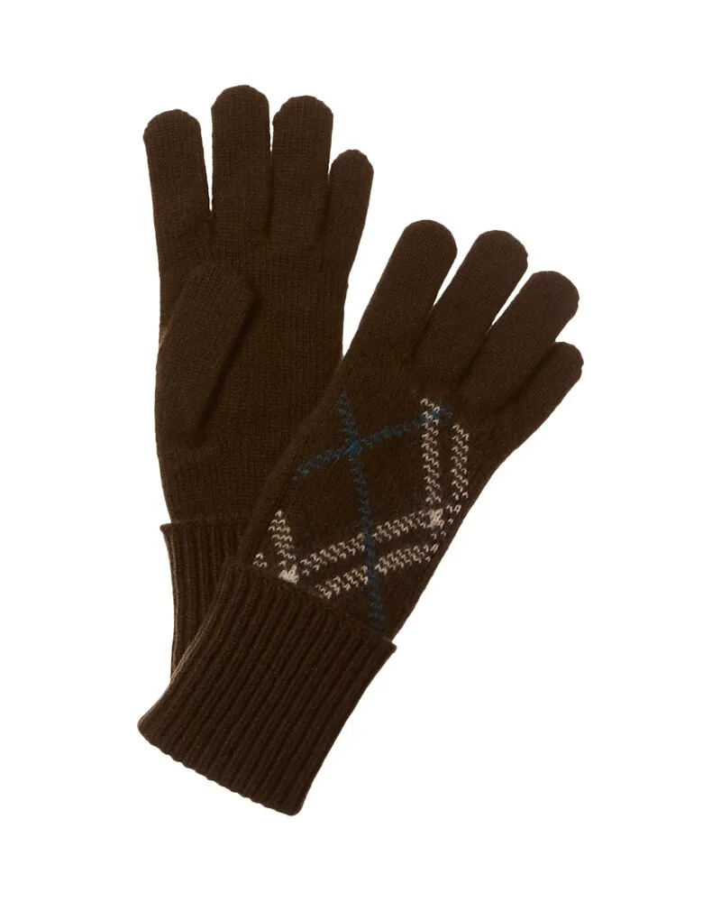 Burberry Check Cashmere-Blend Gloves Nocolor