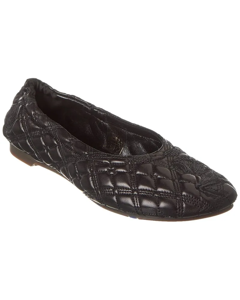 Burberry Sadler Leather Ballet Flat Black