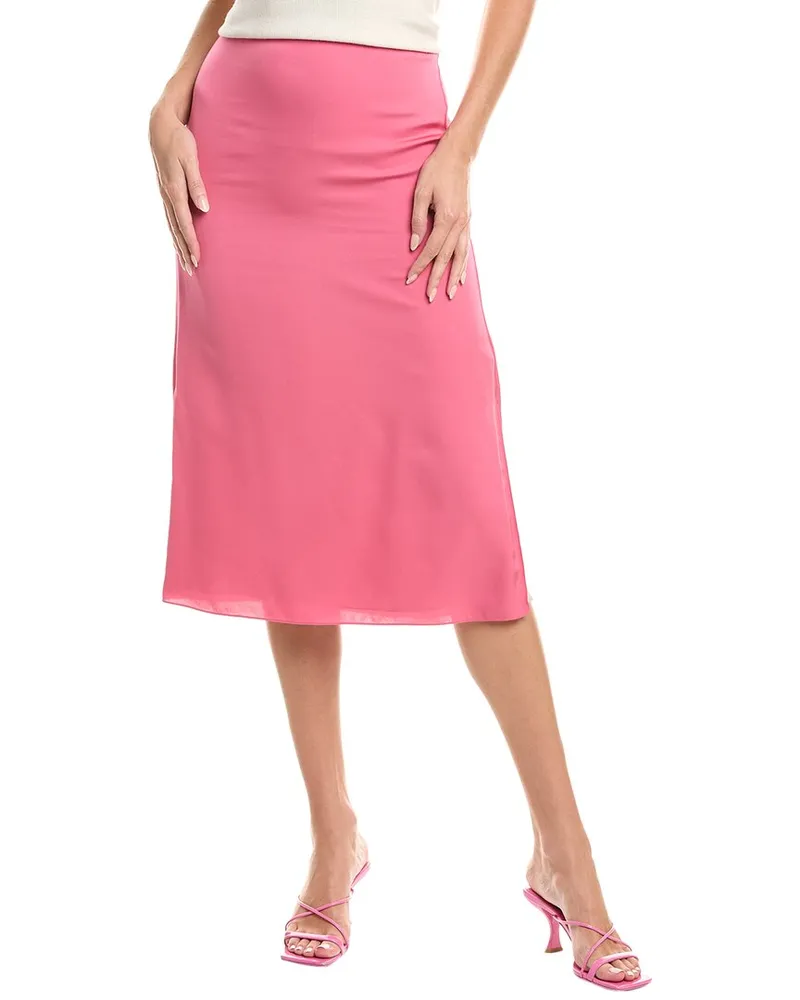 Theory Double Vent Silk Slip Skirt Nocolor