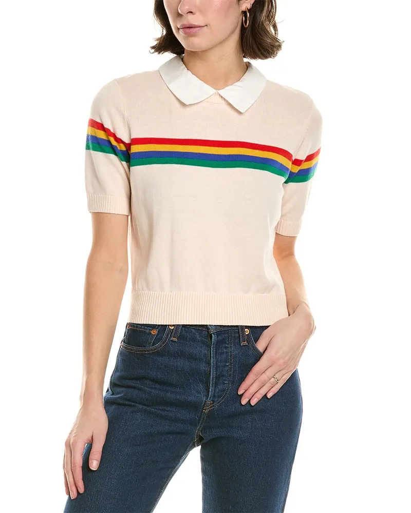 Central Park West Arie Rainbow Stripe Sweater Nocolor