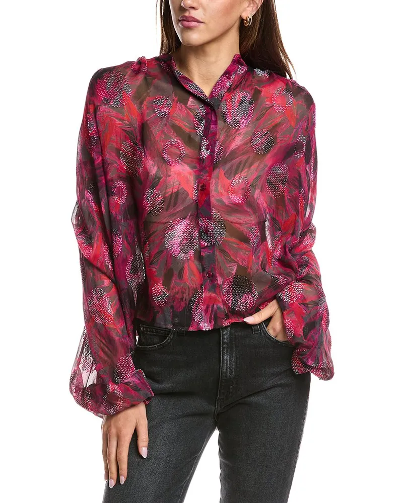 IRO Paulhi Silk-Blend Top Pink