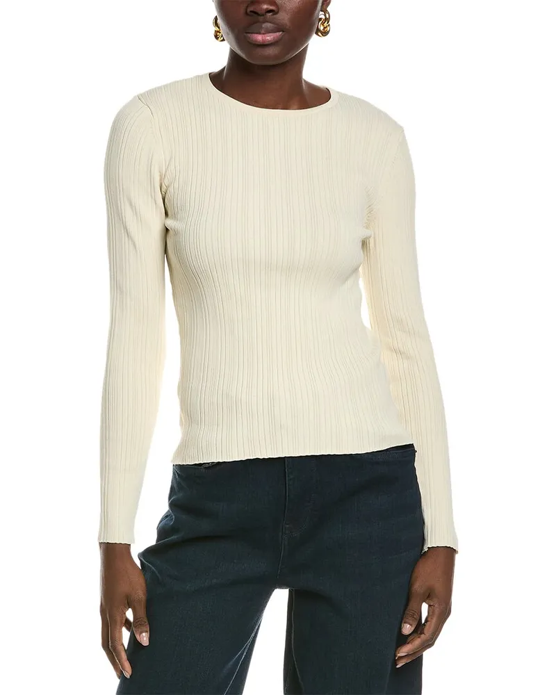 Kenneth Cole Multi Rib Sweater White