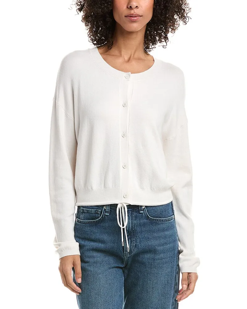 Splendid Drawstring Hem Cardigan Beige