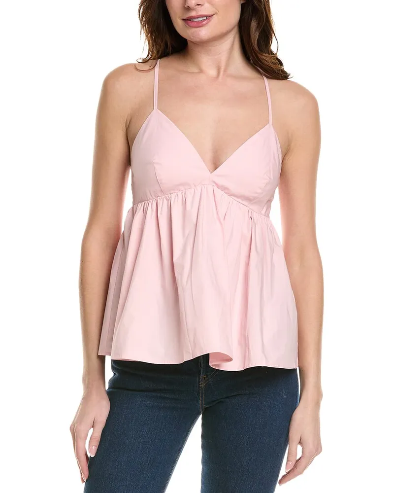 Susana Monaco Poplin String Top Pink