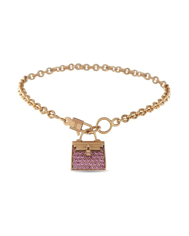 Hermès 18K Rose Gold Sapphire Bracelet (Authentic Pre-Loved Nocolor