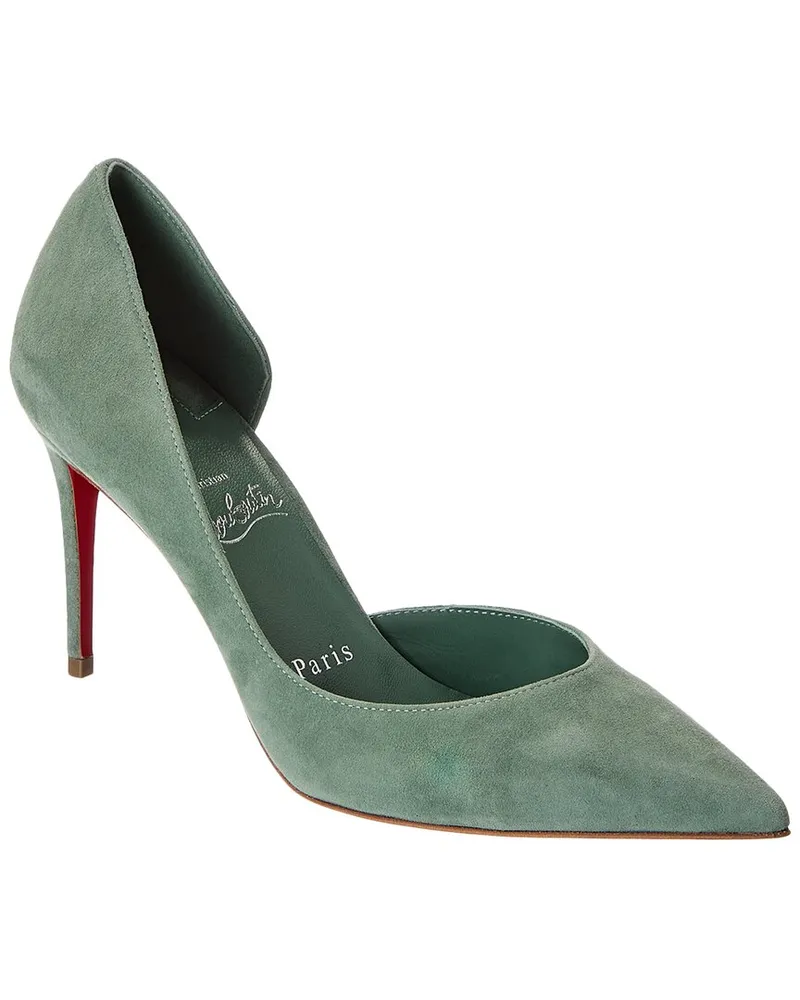 Christian Louboutin Iriza 85 Suede Pump Green