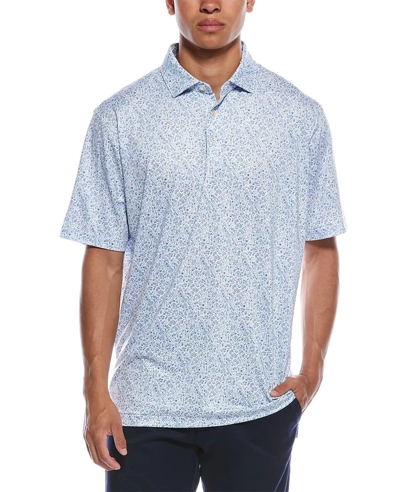 Peter Millar Bar For The Course Performance Jersey Polo Shirt White