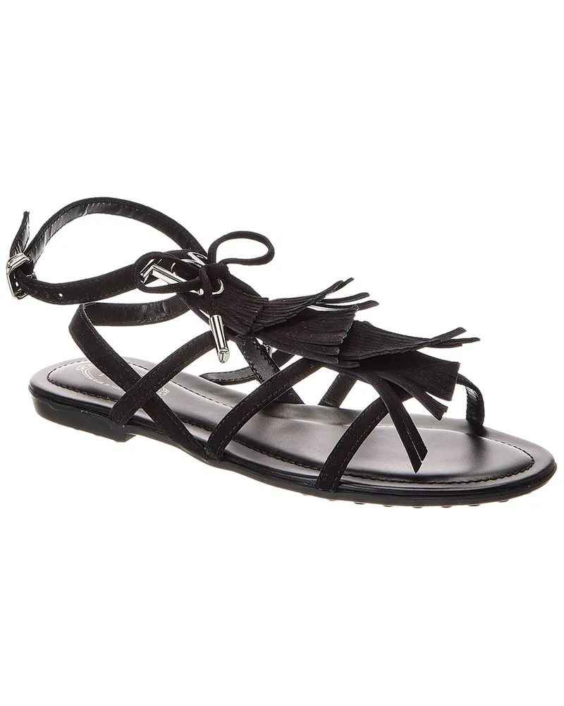 TOD'S TOD’s Gomma Suede Sandal Black