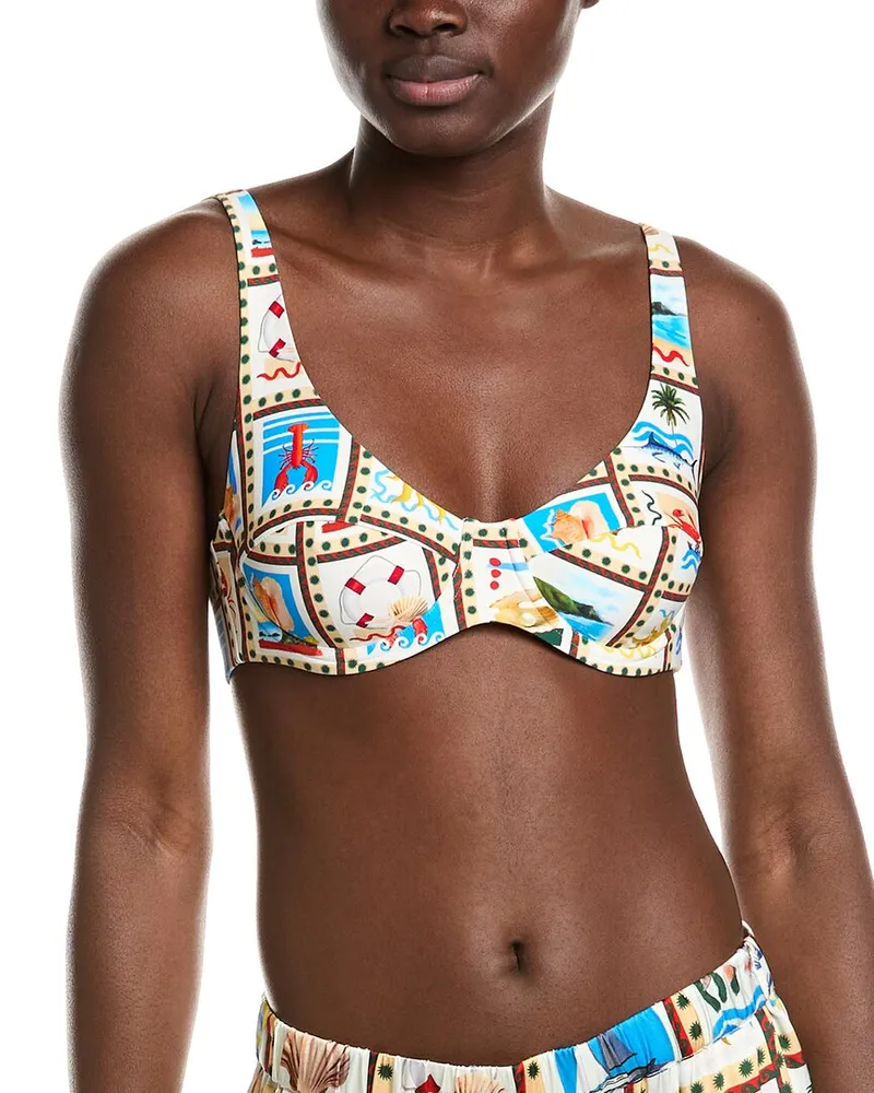WeWoreWhat Scoop Underwire Bikini Top White