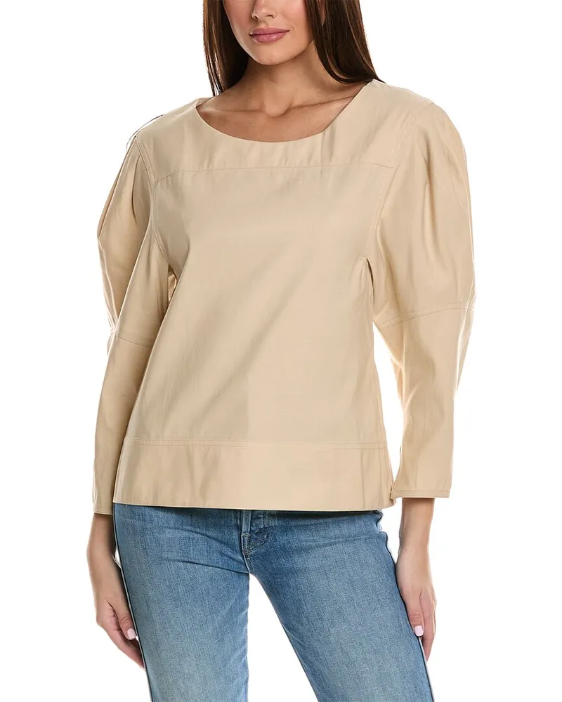 3.1 phillip lim Puff Sleeve Top Brown