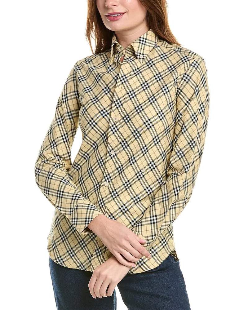 Burberry Check Shirt Brown