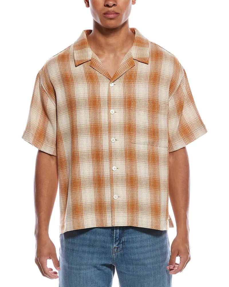 Frame Denim Baja Plaid Shirt Red