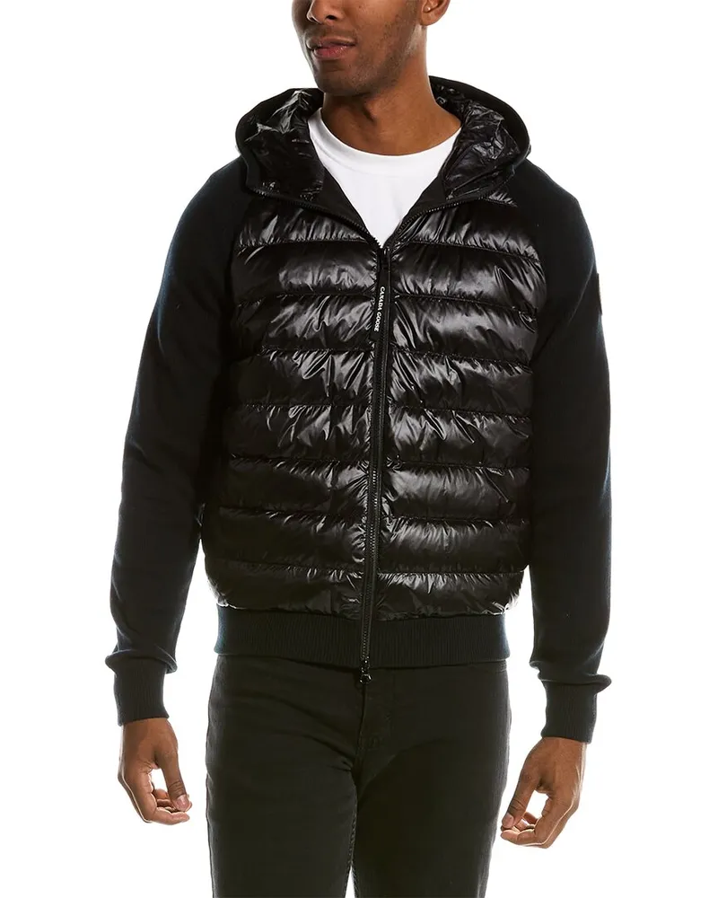 Canada Goose Hybridge Knit Wool Down Jacket Black