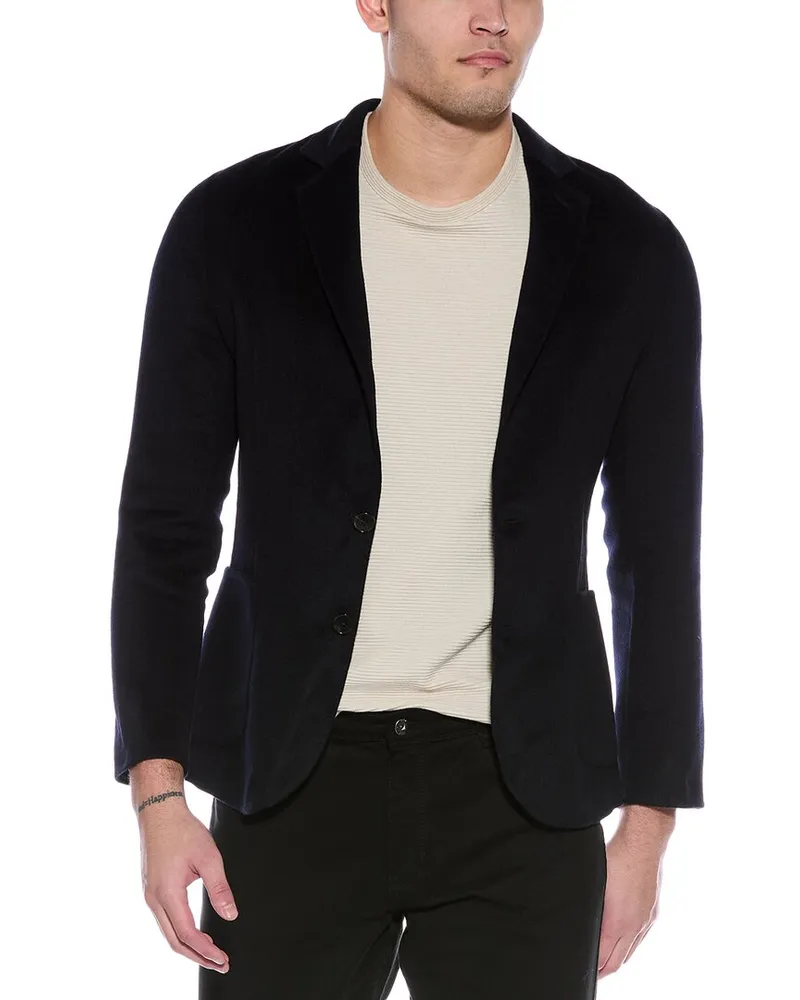 Reiss Flutter Wool-Blend Blazer Blue