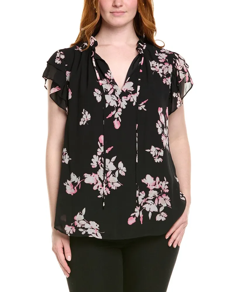 Anne Klein Plus Blouse Black
