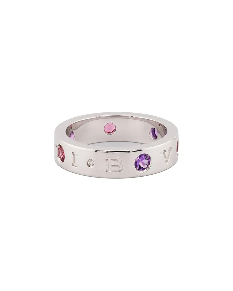 Bulgari 18K 0.15 ct. tw. Diamond & Amethyst Ring Nocolor