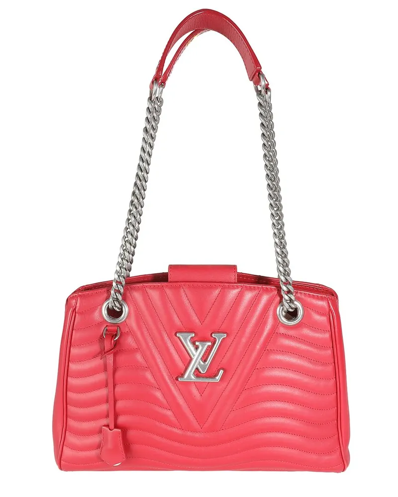 Louis Vuitton Red Leather New Wave Chain Tote (Authentic Pre-Loved Nocolor