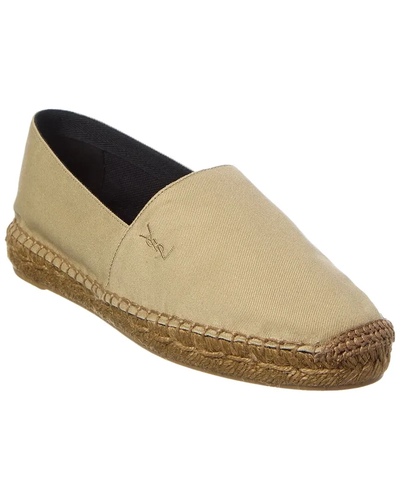 Saint Laurent Gabardine Espadrille Beige