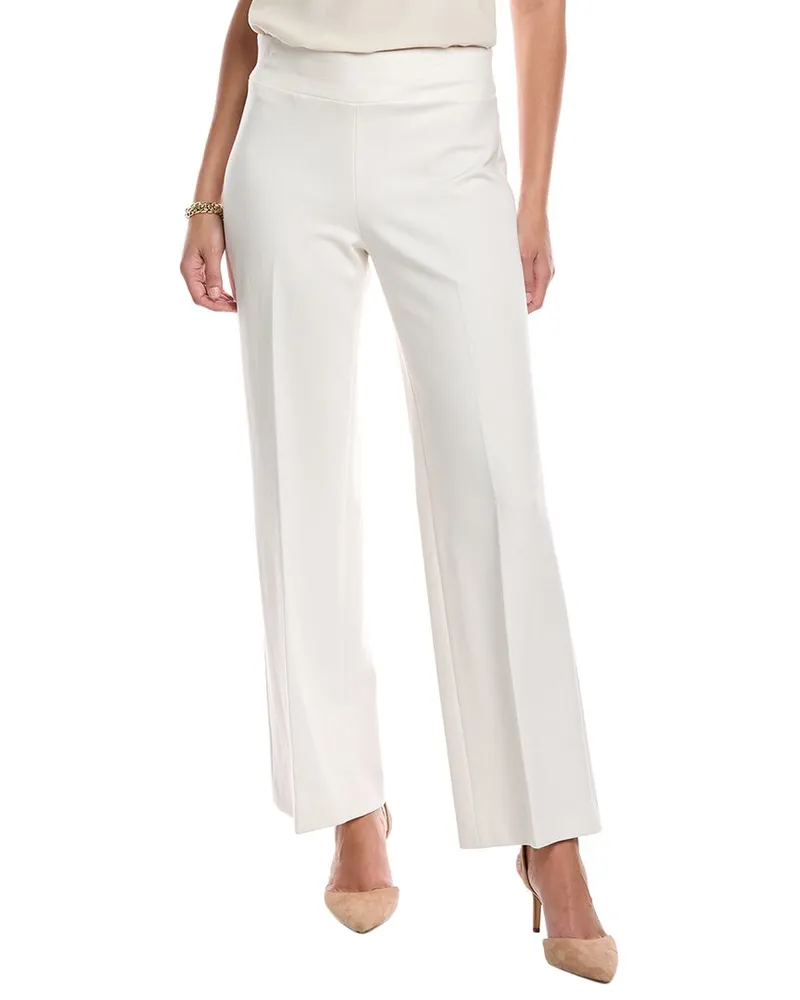 Anne Klein Pull-On Wide Leg Trouser White