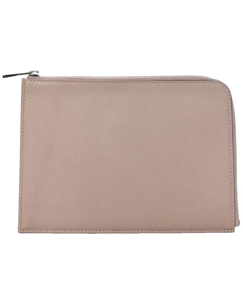 Louis Vuitton Taupe Calfskin Leather Pochette Jour PM (Authentic Pre-Loved Nocolor