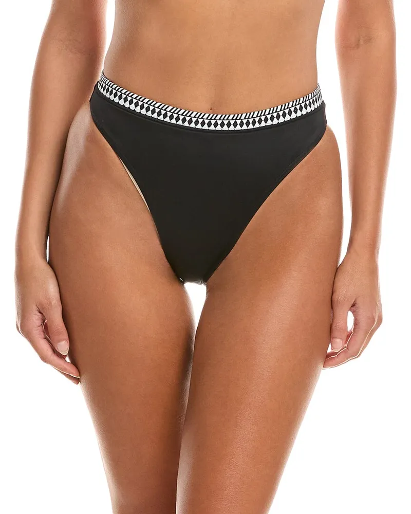 lemlem Lena High-Leg Bikini Bottom Black