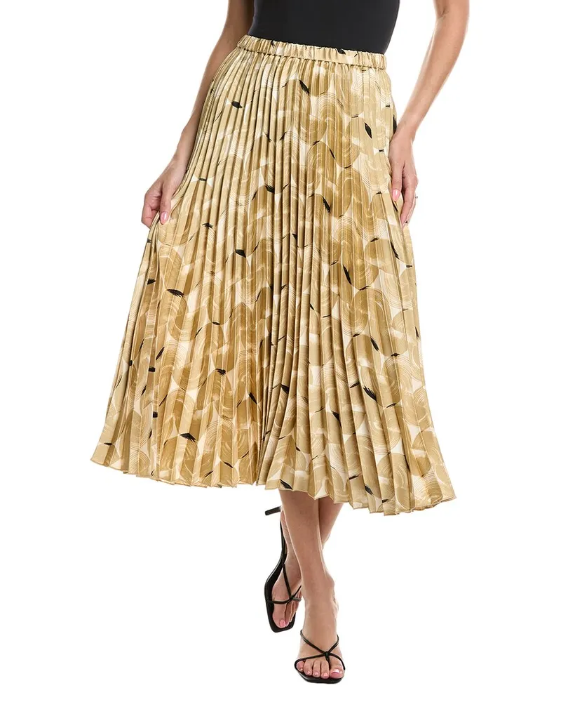 Anne Klein Printed Maxi Skirt Tan