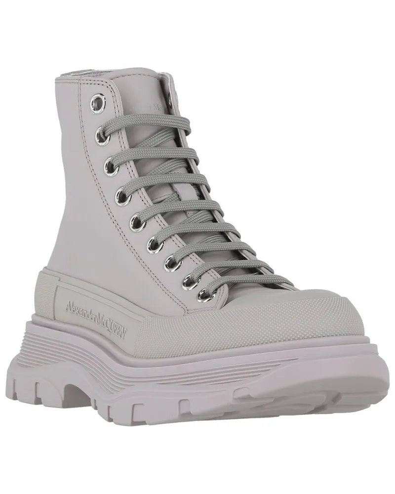 Alexander McQueen Tread Slick Leather High-Top Sneaker Nocolor