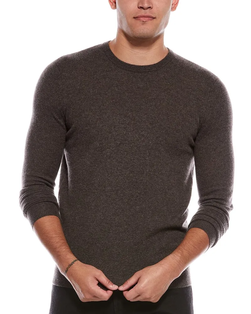 Autumn Cashmere Basic Cashmere Crewneck Sweater Brown