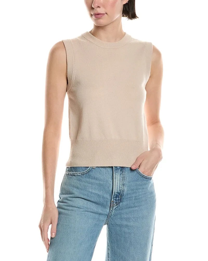 Vince Crewneck Wool & Cashmere-Blend Sweater Brown
