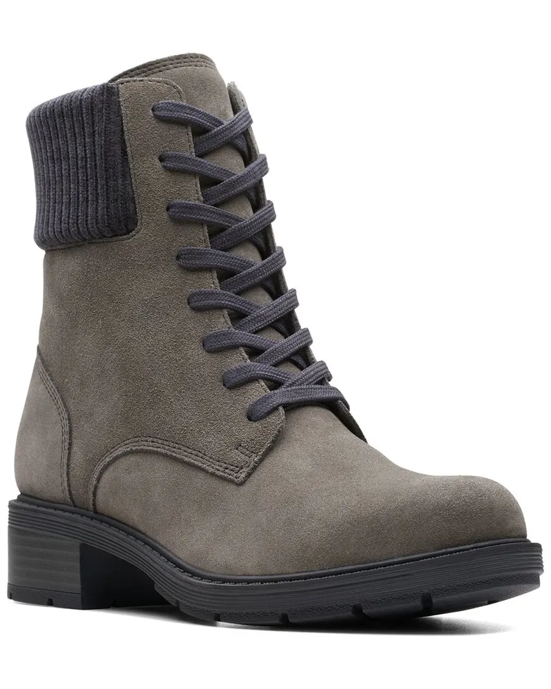 Clarks Hearth Sky Suede Combat Boot Nocolor