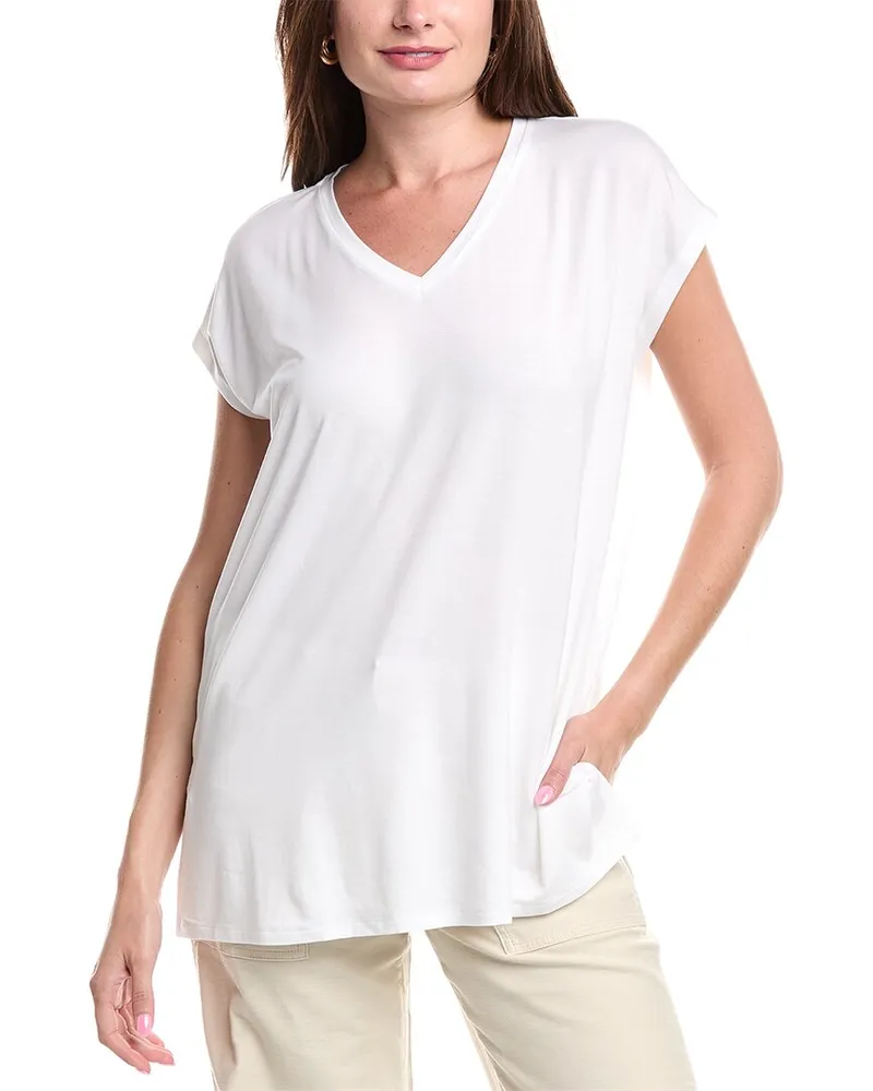 Eileen Fisher Long Boxy Top White