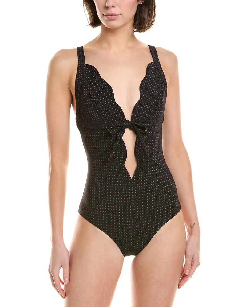 Lisa Marie Fernandez Scallop Bow Maillot One-Piece Black