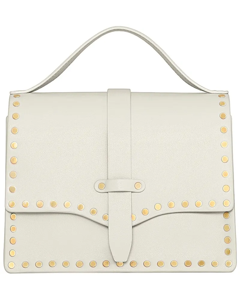 Rebecca Minkoff Nanine Small Leather Messenger Bag White
