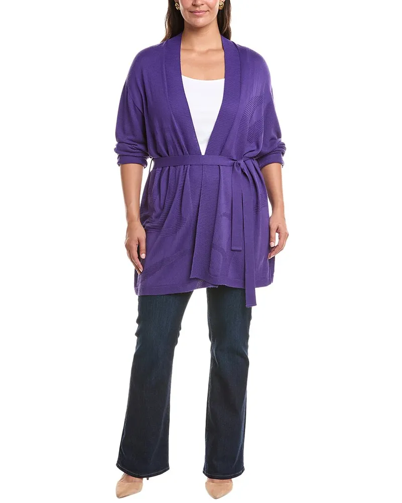 Marina Rinaldi Plus Vodka Wool-Blend Cardigan Nocolor