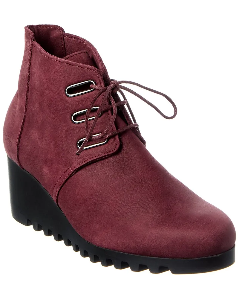 Arche Larela Leather Bootie Red