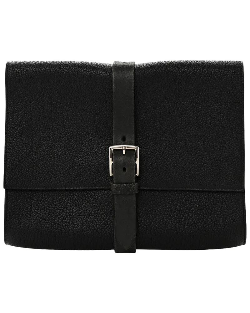 Hermès Black Negonda Leather Vache Hunter Etriviere II Folder (Authentic Pre-  Loved Nocolor