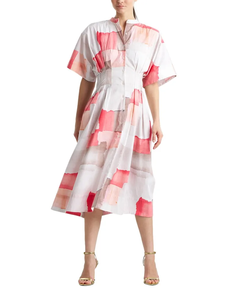 NATORI Pleat Release Dress Orange