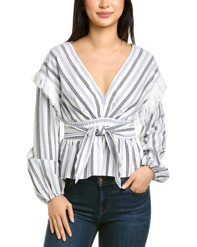 SAYLOR Jil Linen-Blend Top Nocolor